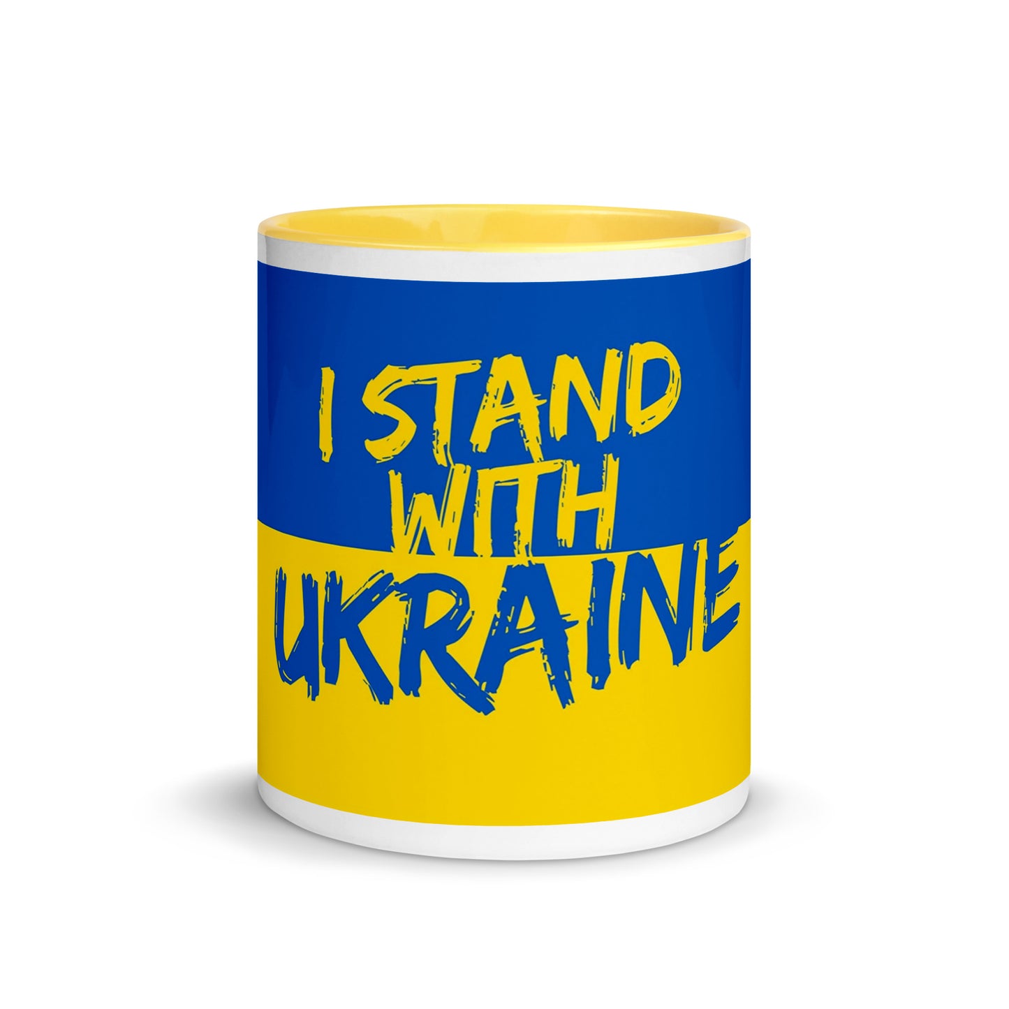 Ukraine Flag Mug- "I Stand with Ukraine"